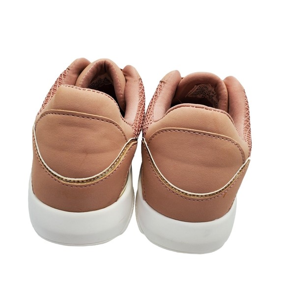 Shoedazzle Kloie Shoes Womens Size 6 Coral Pink Gold Accents Slip Ons - Picture 4 of 11